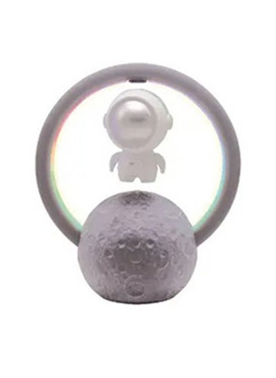 اشتري Magnetic Rotation Levitation Spaceman BT 5.0 Speaker Home Office Decor Switch Control RGB Led Night Light Music Box Bluetooth Speaker for Party Player Wireless Speaker Gift,Silve في السعودية