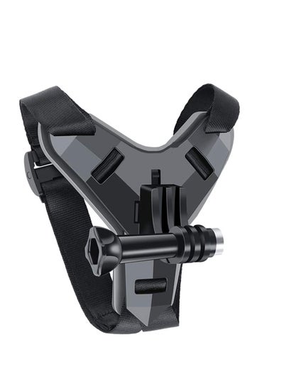 اشتري Helmet Mount for GoPro, Motor Bike Cycle Helmet Chin Mount Strap Stand Action Camera Accessories Compatible with GoPro Hero 11 10 9 8 7 6 5 4 3 في السعودية