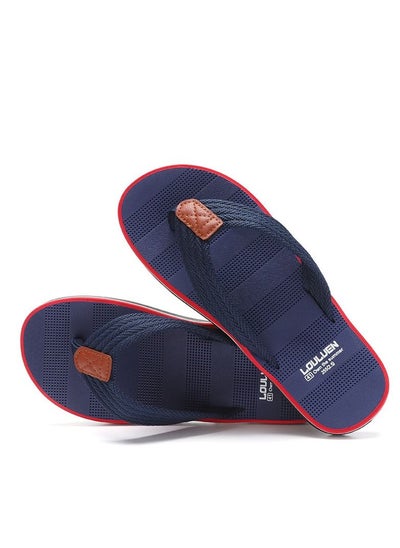 اشتري 2023 New Men's Anti-Skid Flip-Flops Blue في السعودية