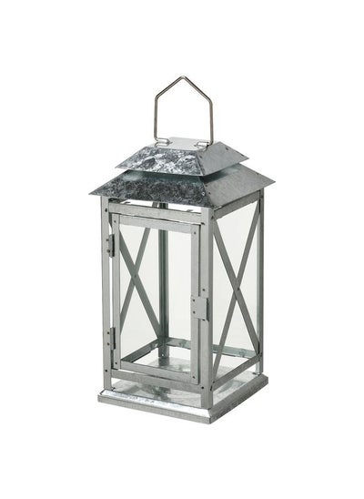 Buy Lantern F Block Candle In Outdoor Galvanised 29 Cm in Saudi Arabia