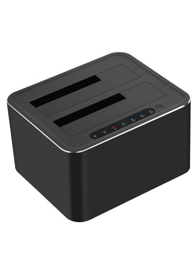 Buy USB 3.0 to SATA Dual-Bay External Hard Drive Docking Station, with Offline Clone/Duplicator Function, Dual Hard Drive Bay for 2.5 & 3.5 Inch HDD SSD SATA (SATA I/II/III) in Saudi Arabia