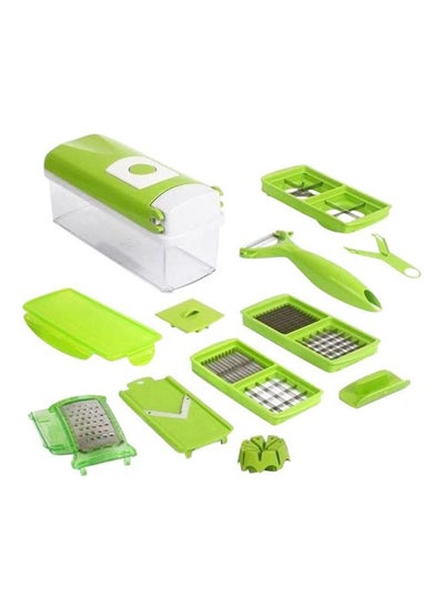 Buy 12-In-1 Vegetable And Fruit Slicer Green/White in UAE