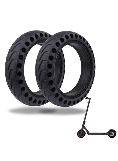 اشتري Electric Scooter Replacement Tires Rubber Solid Wheel Honeycomb Tire Grip Friction Tubeless e Accessories في السعودية