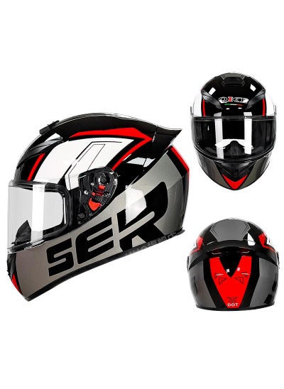 Buy Full Face Motorbike Helmet Motorcycle Adult Rider Biker Sports Crash Helmet in Saudi Arabia