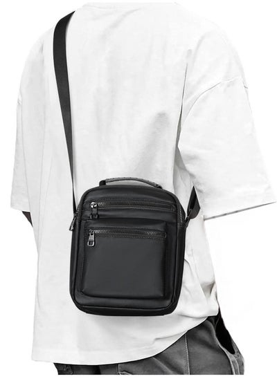 Buy Crossbody Bag for Men, Shoulder Phone Passport, Small Side Bags Black in Saudi Arabia