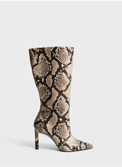 Buy Snake Print Ankle Boot in Saudi Arabia