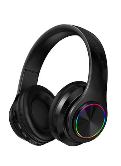 اشتري Head-mounted Noise Canceling Bluetooth Headphones Wireless Headphones Heavy Bass Comfortable Luminous Earplugs (Black) في السعودية