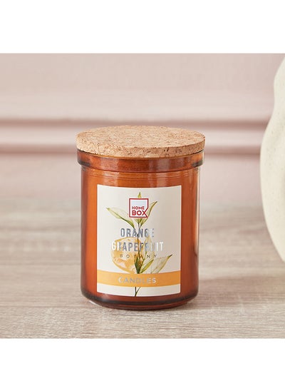 Buy Qara Ecology Orange Grapefruit Jar Candle with Lid 114 g in UAE