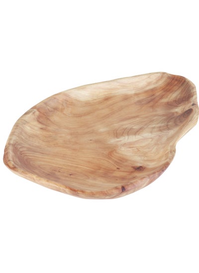 Buy Wooden plate for serving candy and nuts - beige in Saudi Arabia