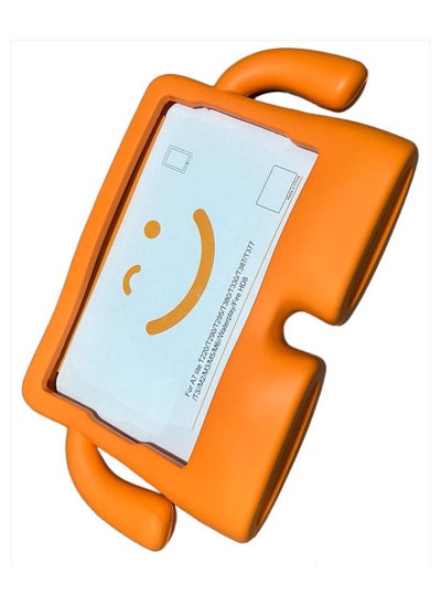 Buy Case Cover For Samsung Galaxy Tab A7 lite 8.7 Inch 2021 (-T225 / -T220), Cartoon Shockproof Kids Case Stand orange in Egypt