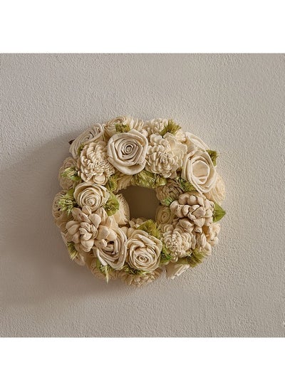 Buy Seyna Mix Sola Wreath 18 x 18 x 5 cm in Saudi Arabia