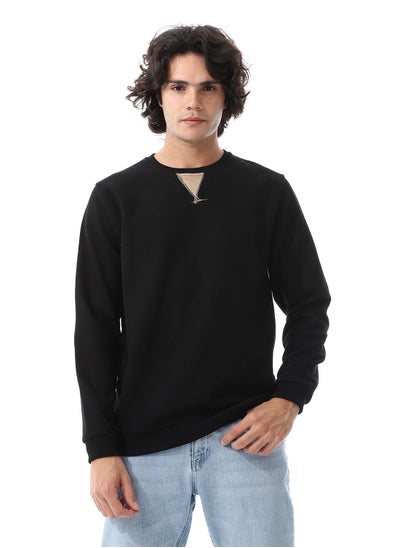 Buy Round Collar Slip On Kashmir Sweatshirt_Black in Egypt