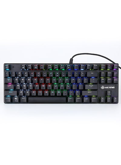 Buy Magic-Refiner 1506 Mechanical Gaming Keyboard USB Wired Mixed Light Blue Switch 87 Keys For Gamer Office E-Sports English Version in Saudi Arabia