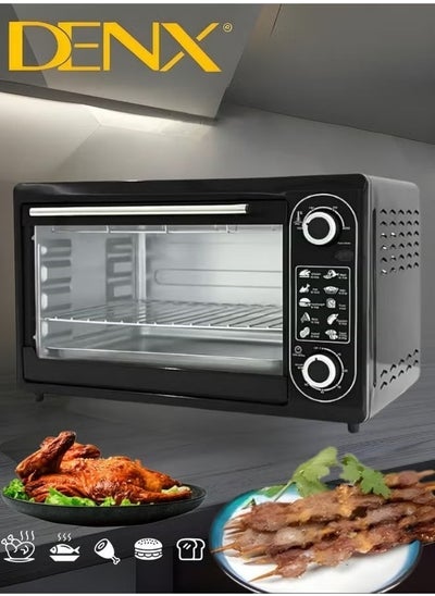 Buy 48L 2000W Temperature Control Oven 300°C 60min Timer 3 Heating Modes Home Multifunction Cake Baking Electric Grill 3 Layers with Stove Lamp and Tempered Glass in Saudi Arabia