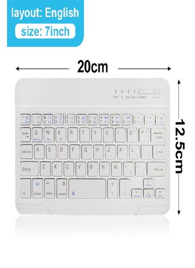 Buy VAORLO Mini Wireless Keyboard Bluetooth Keyboard For Ipad Phone Tablet Rubber Keycaps Rechargeable Keyboard For Android Ios Windows in Saudi Arabia