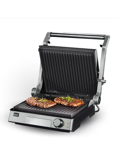 Buy 2000W Contact Grill with Nonstick Plates, 180 Degree Mode and ADJUSTABLE temperature in UAE