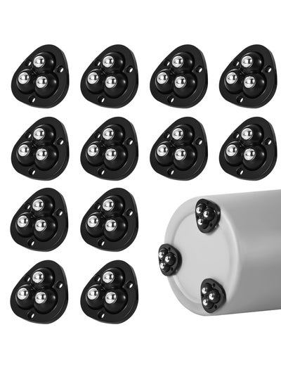 Buy 16 Pcs Mini Sticky Pulley, Self Adhesive Caster Wheels 360 Degree Rotation Swivel Wheels Roller Pulley Tiny Wheels for Toy Car Storage Box Shoe Racks Trash Can DIY, Black in UAE