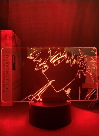 Buy Katsuki Bakugo LED Anime My Hero Academia Multicolor Night Light 3D RGB Bedroom Lamp Figure in UAE