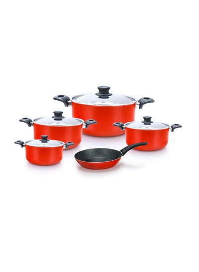 Buy Kitchen Cooking Set 9 Pcs (pot 16-18-20-26 - frying pan 26) in Egypt