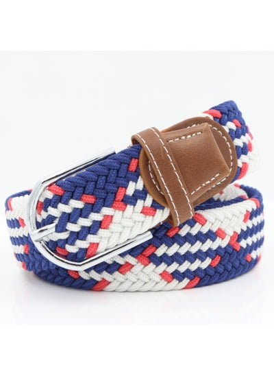 اشتري Mens Knitted Elastic Canvas Belt Breathable Casual20 20 في السعودية