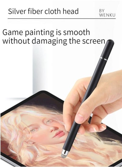 Buy M MIAOYAN drawing homework for students special touch screen pen magnetic suction dual-use mobile phone tablet universal capacitive pen black Black in Saudi Arabia