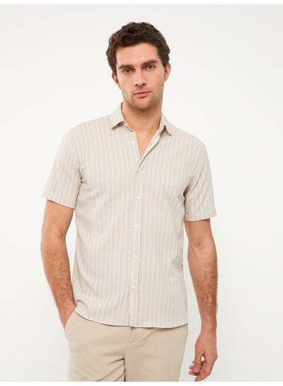 Buy Regular Fit Short Sleeve Striped Men's Shirt in Egypt