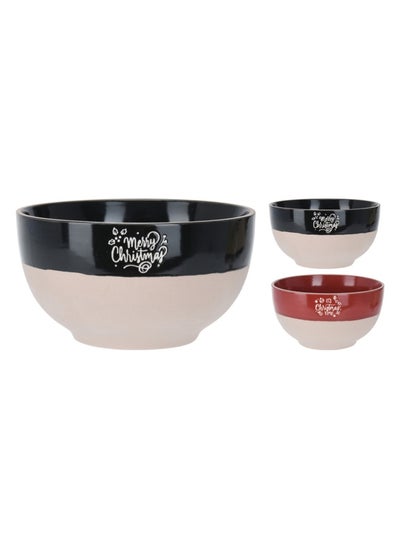 اشتري Homesmiths Xmas Bowl Stoneware Dia 14Cm Assorted 1 Piece في الامارات