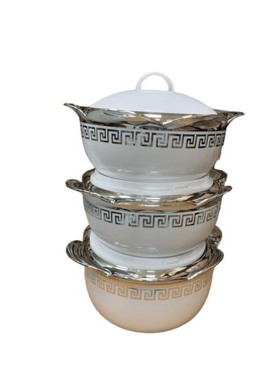 Buy Set of 3 plastic food containers, a heat preservation pot in Saudi Arabia