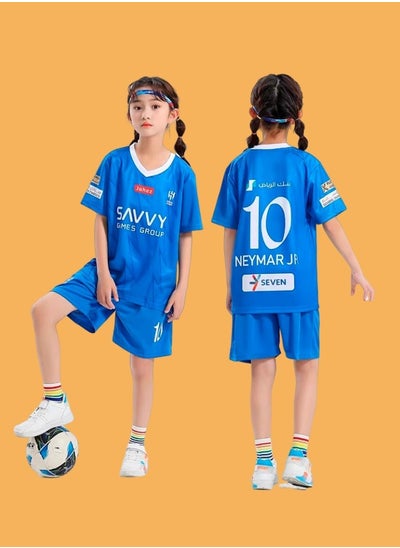 Buy Neymar Riyadh Crescent No. 10 Jersey Children's Football Jersey Set Game Training Jersey in Saudi Arabia