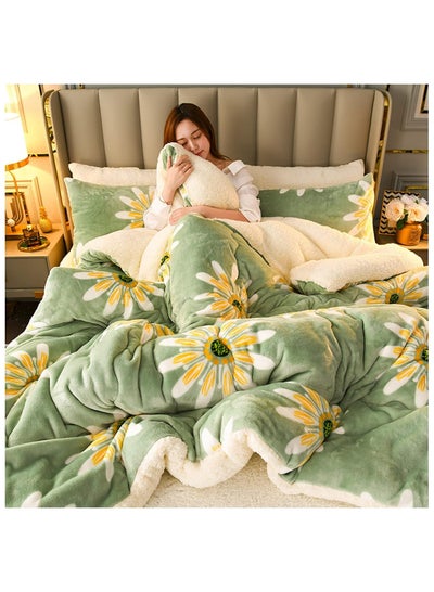 Buy Quilt/quilts, Down Duvet, Cashmere Quilt, Comforter, Super Warm Lamb Wool Queen Size Quilt Winter Blanket Double-Sided Quilt for All Seasons (Green,150x200cm(2.5kg)) in UAE