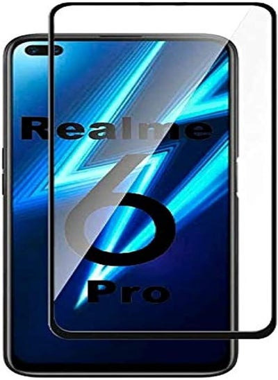 اشتري Realme 6 Pro 5D Curved Full Coverage Premium Scratch Resistance 5D Touch Tempered Glass Screen Protector For Realme 6 Pro BLACK في مصر