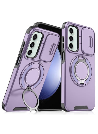 Buy GOLDEN MASK For Samsung Galaxy S23 FE Sliding Camshield Ring Holder Phone Case (Purple) in Egypt