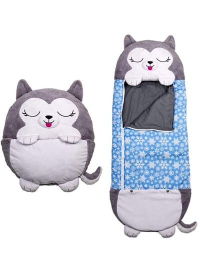 Buy 2 in 1 Portable Foldable Sofa Kids Cartoon Lazy Warm Sleeping Bag, Cartoon Animal Sleeping Bag, Baby Nap Pillow Bag, Fun Animal Play Pillow Suitable for Children Playing, Camping, Sleeping in Saudi Arabia