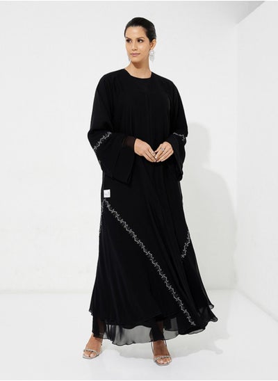 Buy Chiffon floral abaya in UAE