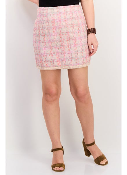 اشتري Women Textured Mini Skirt, Pink في الامارات