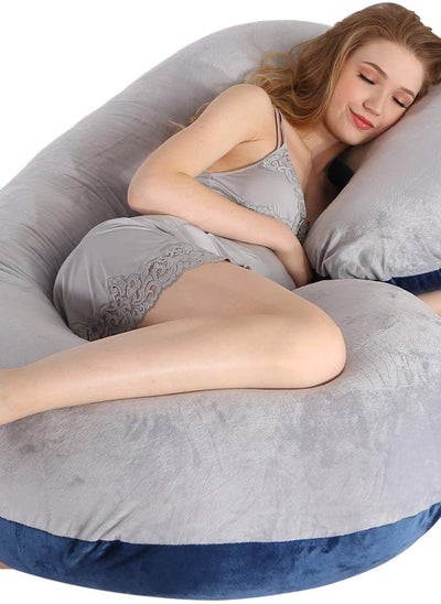 Buy Elover Pregnancy Pillow Full Body,57 inch Maternity Pillow for Pregnant Women, Comfort C Shaped Pillow with Removable Washable Velvet Cover in Egypt