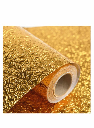 Buy Kitchen Backsplash Wallpaper Peel and Stick Aluminum Foil Contact Paper Self Adhesive Oil-Proof Heat Resistant Wall Sticker for Countertop Drawer Liner Shelf Liner in Saudi Arabia