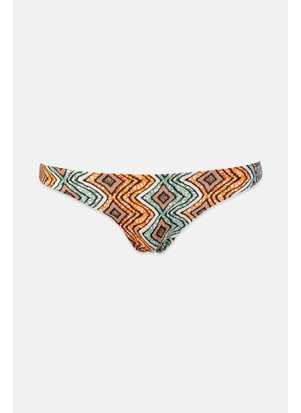 Buy Women Reversible Textured Bikini Bottom, Orange Combo in Saudi Arabia