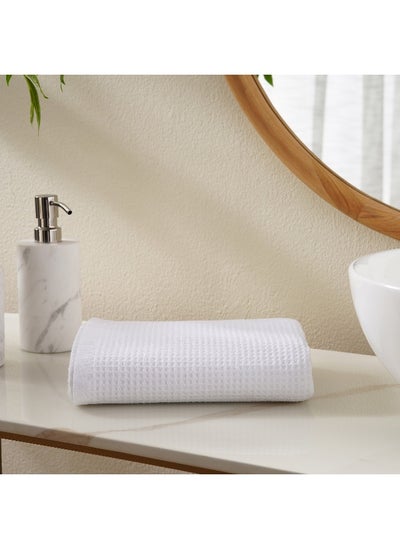 Buy Waffle Terry Hand Towel 50X90Cm - White in UAE