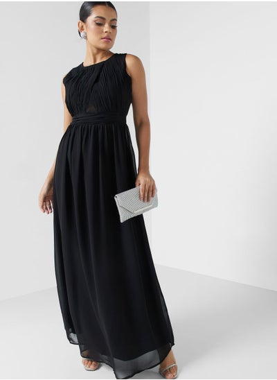 Buy Ruched Detail A-Line Dress in UAE