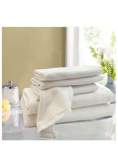 Buy Iris (White) Premium Plain Bath Towels (70x140,Set of 1 Bath Towel) 100% Cotton, Highly Absorbent and Ultrasoft Quick Dry Bath Linen-600 GSM in UAE