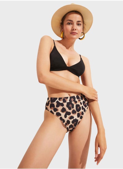 Buy Printed High Leg Bikini Bottom in UAE