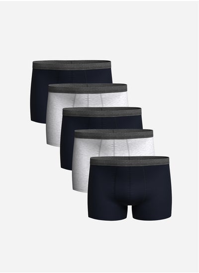 Buy Standard Shape Cotton Flexible Men's Boxer Set of 5 in Egypt