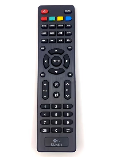 Buy Remote Control MTC DANSAT 2018 Asianet HD set top box, Suitable for your TV Remote Controller (Black) in Saudi Arabia