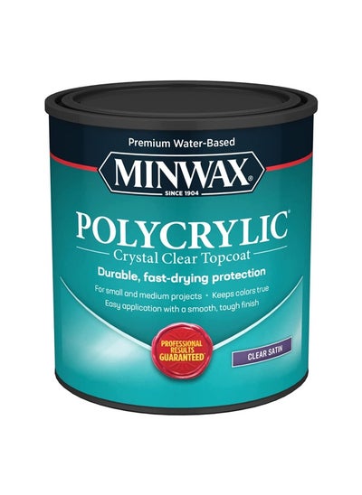 Buy 1 Qt  63333 Clear Polycrylic Water-Based Protective Finish Satin in UAE