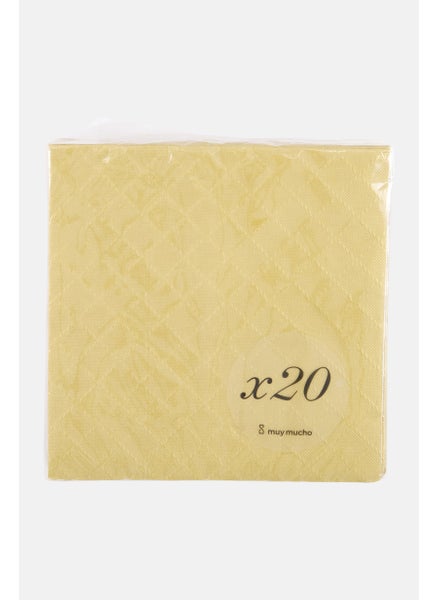 Buy 20 Pack 3-Ply Paper Napkins, Gold in UAE