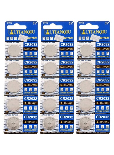 Buy 15 Piece CR2032 Lithium Coin Cell Battery 3V in UAE