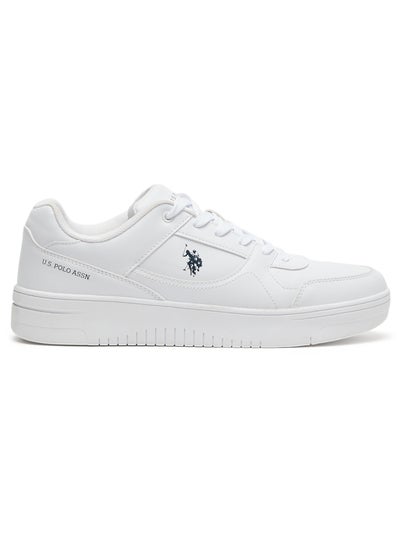 اشتري Men's Classic White Sneakers - All-White Low-Top Design, Comfortable Casual Shoes for Everyday Wear في الامارات