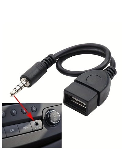 Buy USB To 3.5mm Car Audio Cable 3.5mm OTG Adapter Cable in Saudi Arabia