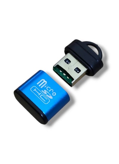 Buy External memory card reader microSD (T-Flash) blue color in Egypt